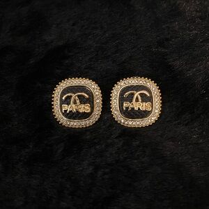 Luxury 24K Gold & Rhinestone Earrings